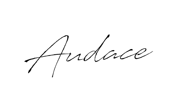 Design your own signature with our free online signature maker. With this signature software, you can create a handwritten (Antro_Vectra) signature for name Audace. Audace signature style 6 images and pictures png