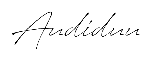 Design your own signature with our free online signature maker. With this signature software, you can create a handwritten (Antro_Vectra) signature for name Audiduu. Audiduu signature style 6 images and pictures png