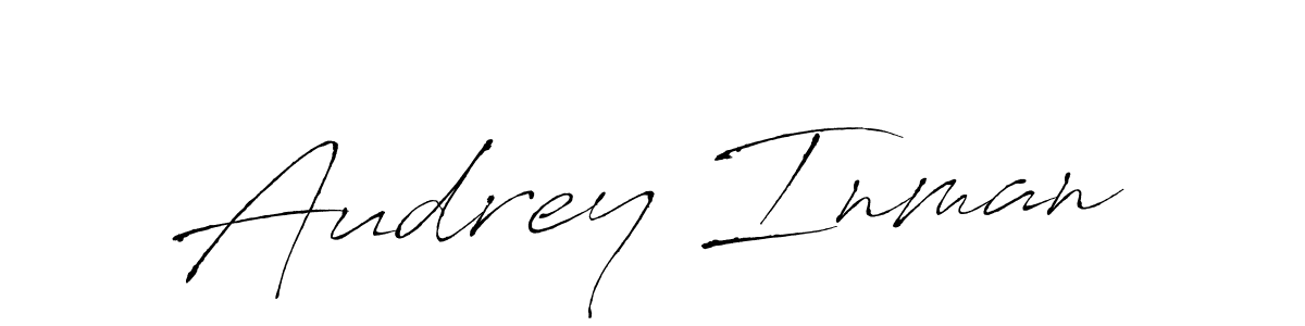 Audrey Inman stylish signature style. Best Handwritten Sign (Antro_Vectra) for my name. Handwritten Signature Collection Ideas for my name Audrey Inman. Audrey Inman signature style 6 images and pictures png