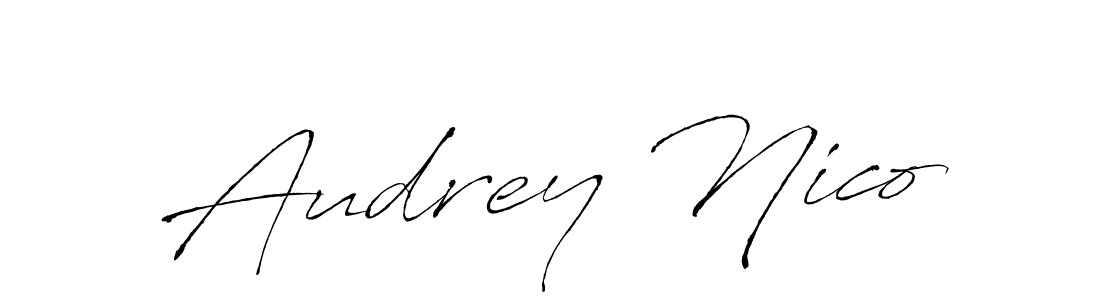 Make a beautiful signature design for name Audrey Nico. Use this online signature maker to create a handwritten signature for free. Audrey Nico signature style 6 images and pictures png