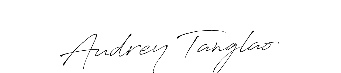 Audrey Tanglao stylish signature style. Best Handwritten Sign (Antro_Vectra) for my name. Handwritten Signature Collection Ideas for my name Audrey Tanglao. Audrey Tanglao signature style 6 images and pictures png