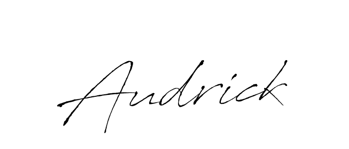 Make a beautiful signature design for name Audrick. With this signature (Antro_Vectra) style, you can create a handwritten signature for free. Audrick signature style 6 images and pictures png