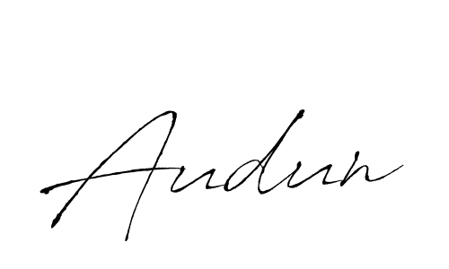 Audun stylish signature style. Best Handwritten Sign (Antro_Vectra) for my name. Handwritten Signature Collection Ideas for my name Audun. Audun signature style 6 images and pictures png