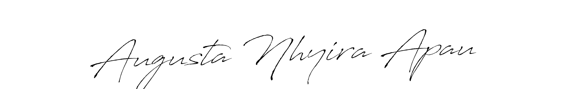 Make a beautiful signature design for name Augusta Nhyira Apau. With this signature (Antro_Vectra) style, you can create a handwritten signature for free. Augusta Nhyira Apau signature style 6 images and pictures png