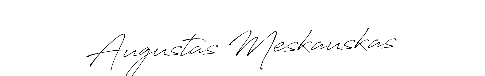 Create a beautiful signature design for name Augustas Meskauskas. With this signature (Antro_Vectra) fonts, you can make a handwritten signature for free. Augustas Meskauskas signature style 6 images and pictures png
