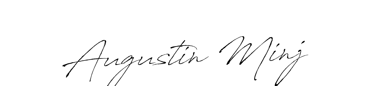 Also You can easily find your signature by using the search form. We will create Augustin Minj name handwritten signature images for you free of cost using Antro_Vectra sign style. Augustin Minj signature style 6 images and pictures png