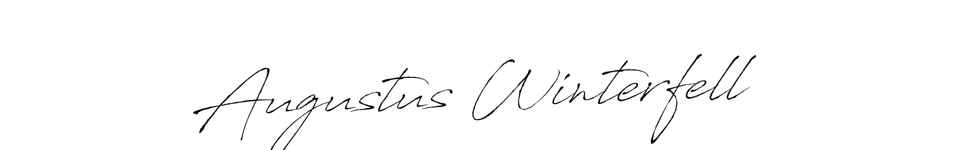 How to make Augustus Winterfell name signature. Use Antro_Vectra style for creating short signs online. This is the latest handwritten sign. Augustus Winterfell signature style 6 images and pictures png