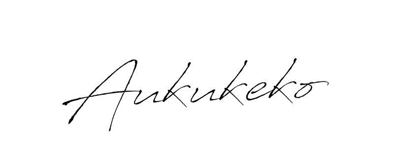 How to make Aukukeko signature? Antro_Vectra is a professional autograph style. Create handwritten signature for Aukukeko name. Aukukeko signature style 6 images and pictures png