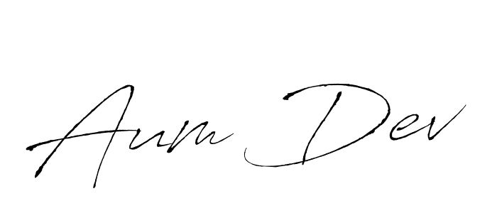 Aum Dev stylish signature style. Best Handwritten Sign (Antro_Vectra) for my name. Handwritten Signature Collection Ideas for my name Aum Dev. Aum Dev signature style 6 images and pictures png