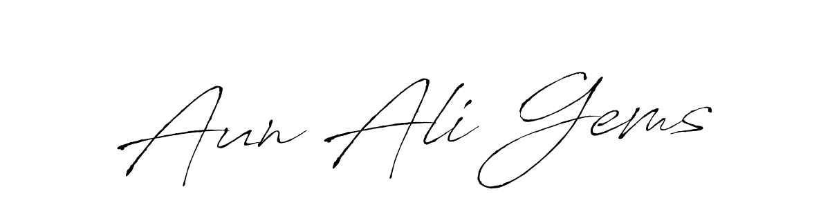 The best way (Antro_Vectra) to make a short signature is to pick only two or three words in your name. The name Aun Ali Gems include a total of six letters. For converting this name. Aun Ali Gems signature style 6 images and pictures png
