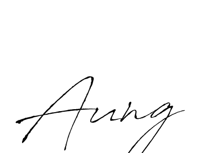 Make a beautiful signature design for name Aung. With this signature (Antro_Vectra) style, you can create a handwritten signature for free. Aung signature style 6 images and pictures png