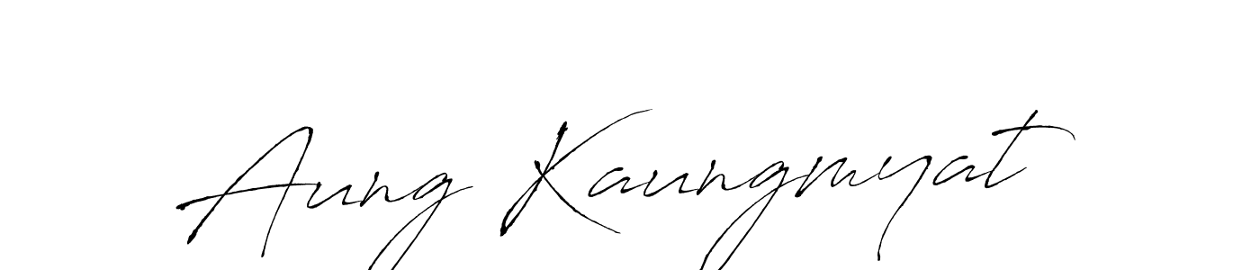 Create a beautiful signature design for name Aung Kaungmyat. With this signature (Antro_Vectra) fonts, you can make a handwritten signature for free. Aung Kaungmyat signature style 6 images and pictures png