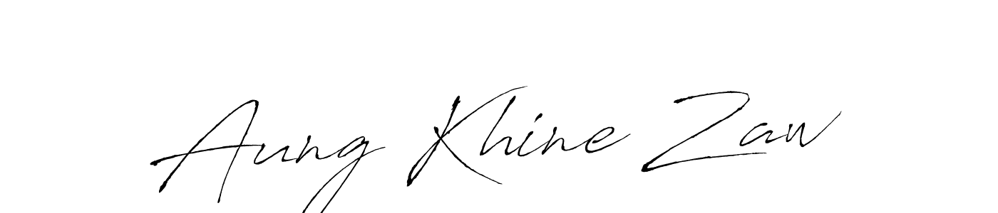 Aung Khine Zaw stylish signature style. Best Handwritten Sign (Antro_Vectra) for my name. Handwritten Signature Collection Ideas for my name Aung Khine Zaw. Aung Khine Zaw signature style 6 images and pictures png