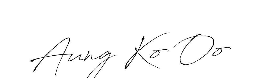 Create a beautiful signature design for name Aung Ko Oo. With this signature (Antro_Vectra) fonts, you can make a handwritten signature for free. Aung Ko Oo signature style 6 images and pictures png