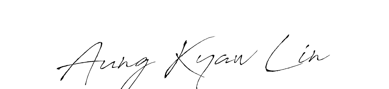 Create a beautiful signature design for name Aung Kyaw Lin. With this signature (Antro_Vectra) fonts, you can make a handwritten signature for free. Aung Kyaw Lin signature style 6 images and pictures png