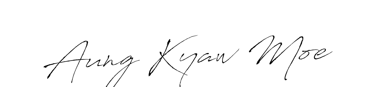 Aung Kyaw Moe stylish signature style. Best Handwritten Sign (Antro_Vectra) for my name. Handwritten Signature Collection Ideas for my name Aung Kyaw Moe. Aung Kyaw Moe signature style 6 images and pictures png