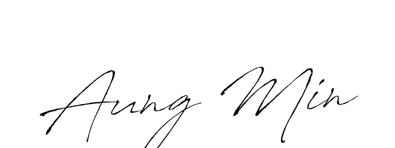 How to make Aung Min signature? Antro_Vectra is a professional autograph style. Create handwritten signature for Aung Min name. Aung Min signature style 6 images and pictures png