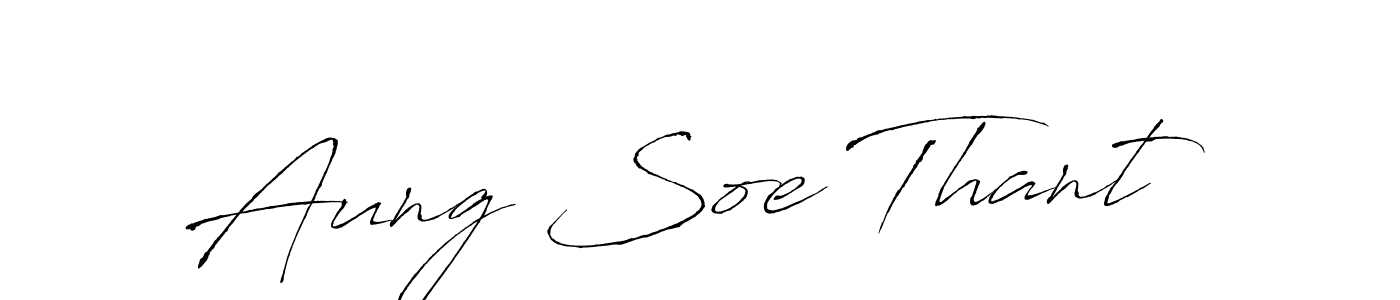 How to make Aung Soe Thant name signature. Use Antro_Vectra style for creating short signs online. This is the latest handwritten sign. Aung Soe Thant signature style 6 images and pictures png