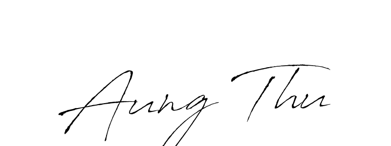 How to make Aung Thu name signature. Use Antro_Vectra style for creating short signs online. This is the latest handwritten sign. Aung Thu signature style 6 images and pictures png