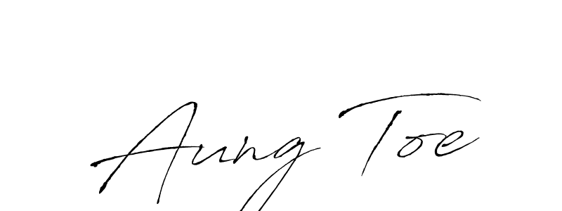 Design your own signature with our free online signature maker. With this signature software, you can create a handwritten (Antro_Vectra) signature for name Aung Toe. Aung Toe signature style 6 images and pictures png
