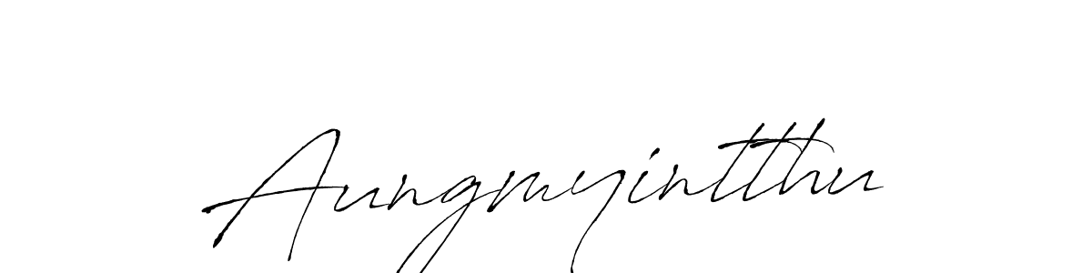 Create a beautiful signature design for name Aungmyintthu. With this signature (Antro_Vectra) fonts, you can make a handwritten signature for free. Aungmyintthu signature style 6 images and pictures png