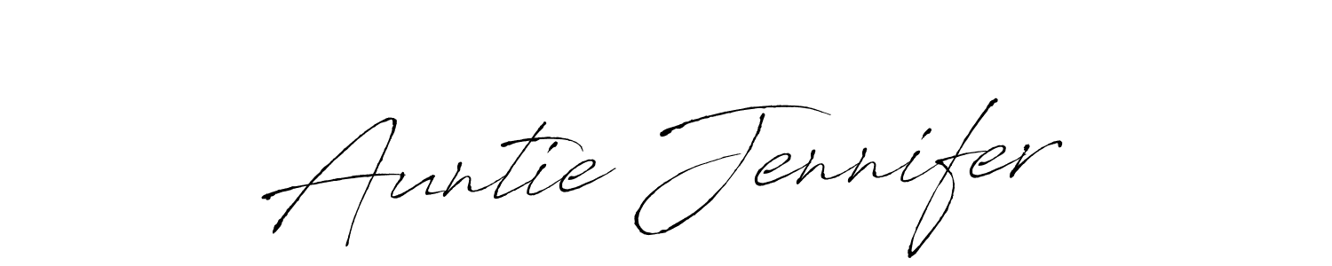 Make a beautiful signature design for name Auntie Jennifer. With this signature (Antro_Vectra) style, you can create a handwritten signature for free. Auntie Jennifer signature style 6 images and pictures png