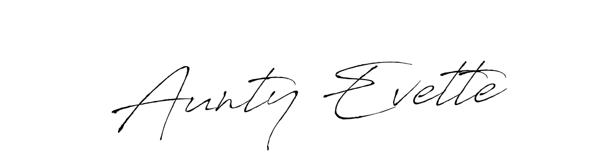 Aunty Evette stylish signature style. Best Handwritten Sign (Antro_Vectra) for my name. Handwritten Signature Collection Ideas for my name Aunty Evette. Aunty Evette signature style 6 images and pictures png