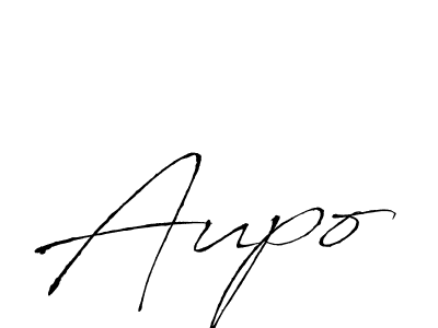 Make a beautiful signature design for name Aupo. With this signature (Antro_Vectra) style, you can create a handwritten signature for free. Aupo signature style 6 images and pictures png