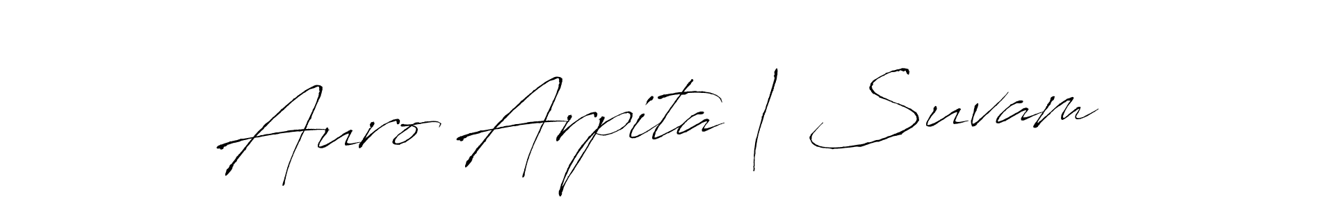 Use a signature maker to create a handwritten signature online. With this signature software, you can design (Antro_Vectra) your own signature for name Auro Arpita | Suvam. Auro Arpita | Suvam signature style 6 images and pictures png