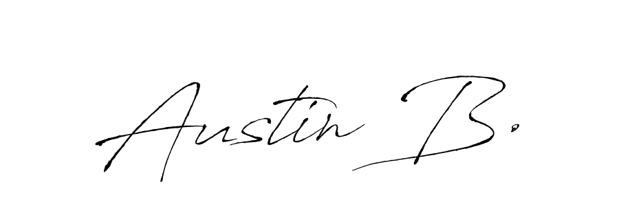 Make a beautiful signature design for name Austin B.. With this signature (Antro_Vectra) style, you can create a handwritten signature for free. Austin B. signature style 6 images and pictures png
