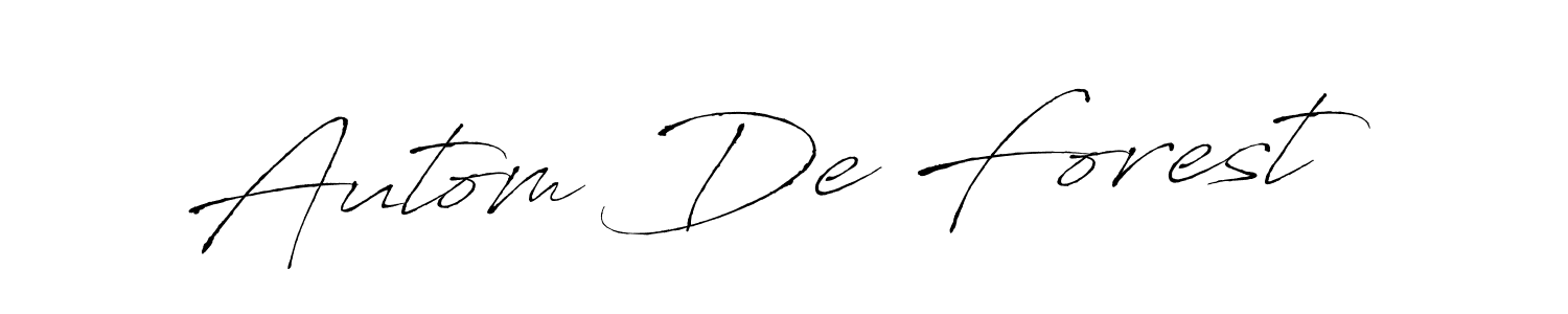 Design your own signature with our free online signature maker. With this signature software, you can create a handwritten (Antro_Vectra) signature for name Autom De Forest. Autom De Forest signature style 6 images and pictures png