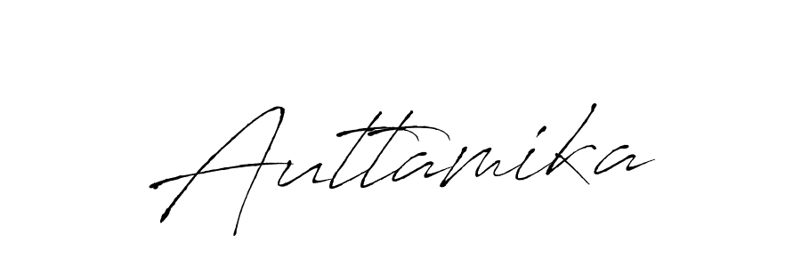 Make a beautiful signature design for name Auttamika. With this signature (Antro_Vectra) style, you can create a handwritten signature for free. Auttamika signature style 6 images and pictures png