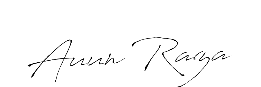 The best way (Antro_Vectra) to make a short signature is to pick only two or three words in your name. The name Auun Raza include a total of six letters. For converting this name. Auun Raza signature style 6 images and pictures png