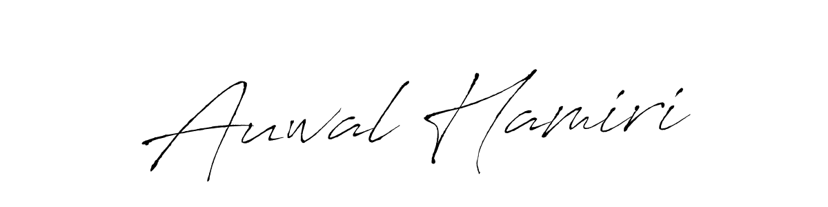 Antro_Vectra is a professional signature style that is perfect for those who want to add a touch of class to their signature. It is also a great choice for those who want to make their signature more unique. Get Auwal Hamiri name to fancy signature for free. Auwal Hamiri signature style 6 images and pictures png