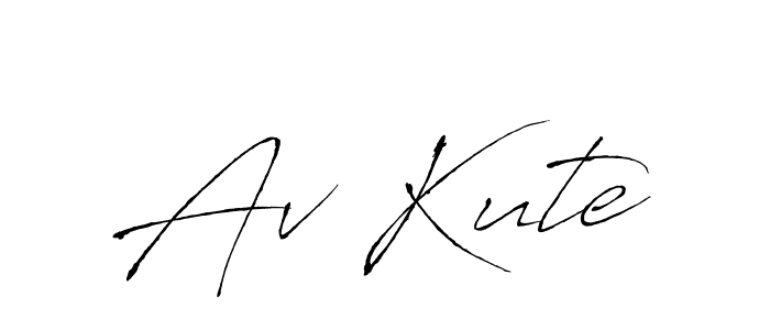 You should practise on your own different ways (Antro_Vectra) to write your name (Av Kute) in signature. don't let someone else do it for you. Av Kute signature style 6 images and pictures png