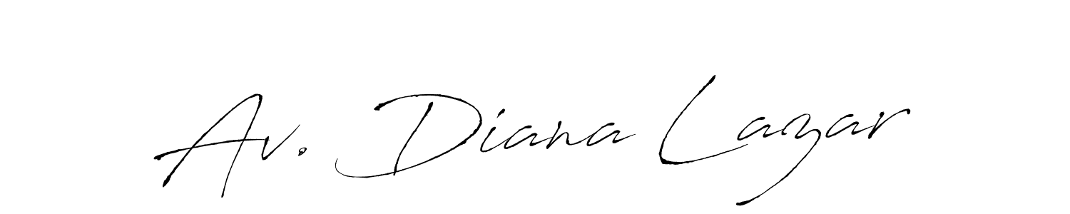 Design your own signature with our free online signature maker. With this signature software, you can create a handwritten (Antro_Vectra) signature for name Av. Diana Lazar. Av. Diana Lazar signature style 6 images and pictures png