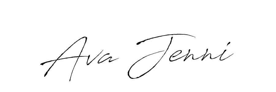 Create a beautiful signature design for name Ava Jenni. With this signature (Antro_Vectra) fonts, you can make a handwritten signature for free. Ava Jenni signature style 6 images and pictures png