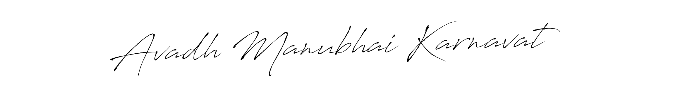 Make a beautiful signature design for name Avadh Manubhai Karnavat. With this signature (Antro_Vectra) style, you can create a handwritten signature for free. Avadh Manubhai Karnavat signature style 6 images and pictures png
