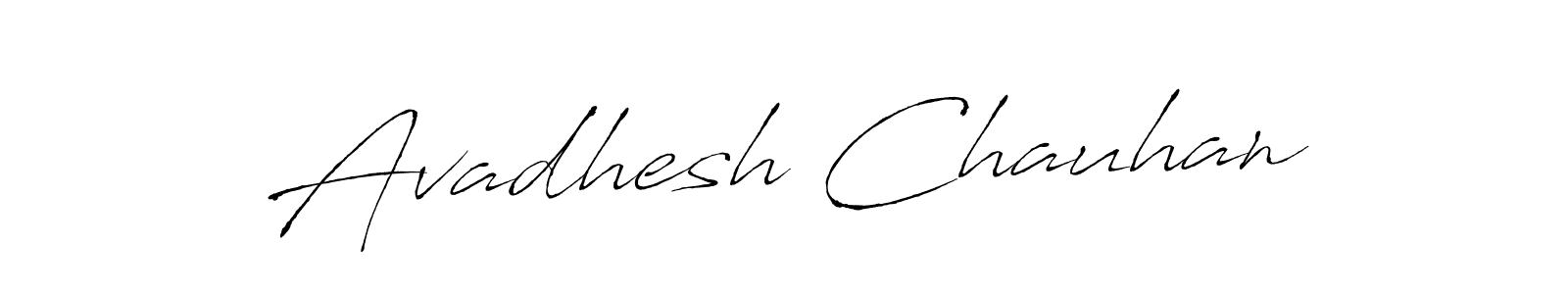 Make a beautiful signature design for name Avadhesh Chauhan. With this signature (Antro_Vectra) style, you can create a handwritten signature for free. Avadhesh Chauhan signature style 6 images and pictures png