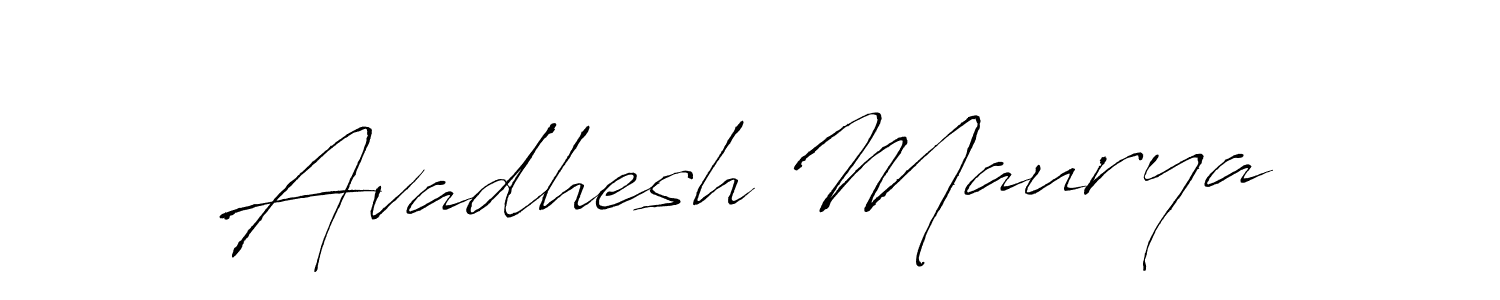 Create a beautiful signature design for name Avadhesh Maurya. With this signature (Antro_Vectra) fonts, you can make a handwritten signature for free. Avadhesh Maurya signature style 6 images and pictures png