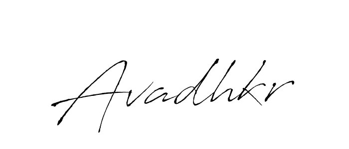 Make a beautiful signature design for name Avadhkr. With this signature (Antro_Vectra) style, you can create a handwritten signature for free. Avadhkr signature style 6 images and pictures png