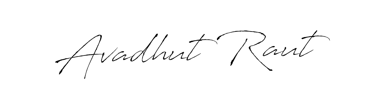 The best way (Antro_Vectra) to make a short signature is to pick only two or three words in your name. The name Avadhut Raut include a total of six letters. For converting this name. Avadhut Raut signature style 6 images and pictures png