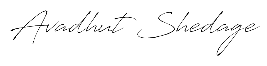 A stylish, flowing autograph style designed for name Avadhut Shedage using Antro_Vectra typography. Perfect for digital creative projects. Avadhut Shedage signature style 6 images and pictures png