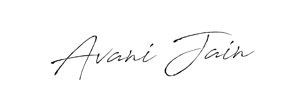 Make a beautiful signature design for name Avani Jain. With this signature (Antro_Vectra) style, you can create a handwritten signature for free. Avani Jain signature style 6 images and pictures png