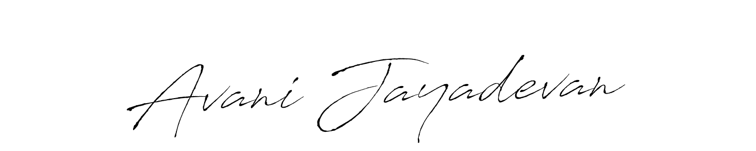 How to make Avani Jayadevan signature? Antro_Vectra is a professional autograph style. Create handwritten signature for Avani Jayadevan name. Avani Jayadevan signature style 6 images and pictures png