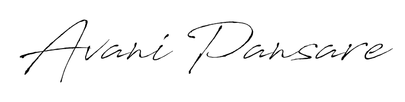 Master the art of signing with Avani Pansare written in fluent Antro_Vectra script. A great template to practice and refine your handwriting. Avani Pansare signature style 6 images and pictures png