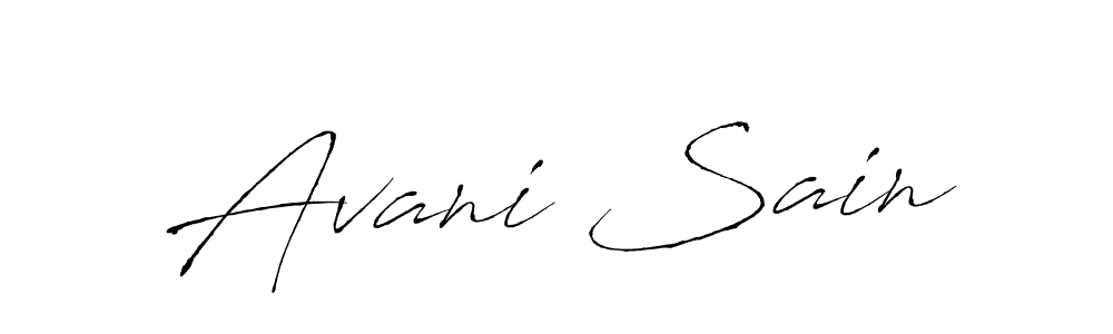 Also we have Avani Sain name is the best signature style. Create professional handwritten signature collection using Antro_Vectra autograph style. Avani Sain signature style 6 images and pictures png