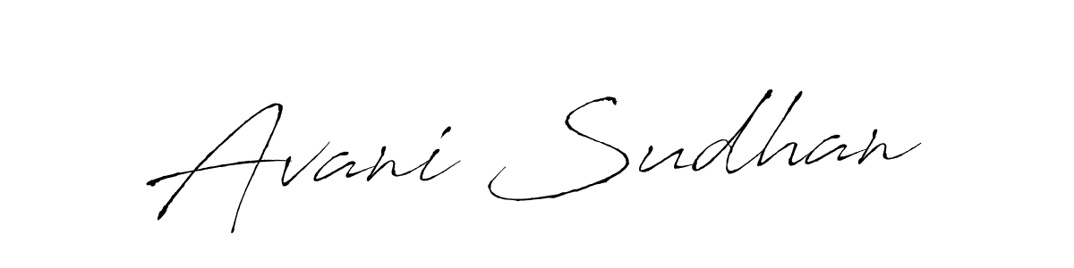 Antro_Vectra is a professional signature style that is perfect for those who want to add a touch of class to their signature. It is also a great choice for those who want to make their signature more unique. Get Avani Sudhan name to fancy signature for free. Avani Sudhan signature style 6 images and pictures png