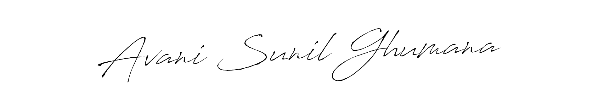 How to Draw Avani Sunil Ghumana signature style? Antro_Vectra is a latest design signature styles for name Avani Sunil Ghumana. Avani Sunil Ghumana signature style 6 images and pictures png