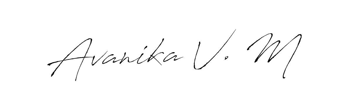 Here are the top 10 professional signature styles for the name Avanika V. M. These are the best autograph styles you can use for your name. Avanika V. M signature style 6 images and pictures png